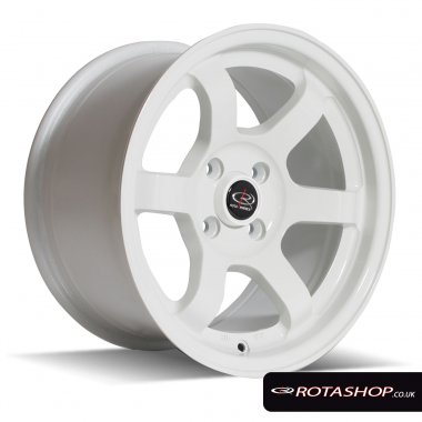 Rota Grid Drift 15" 8" 4x100mm ET20 White Single Rim